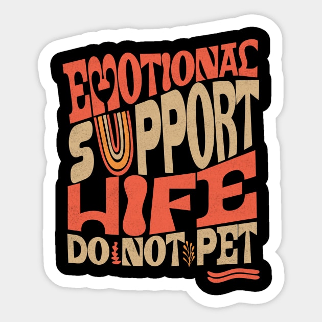 Emotional Support Wife Do Not Pet Sticker by The WYLD Tribe